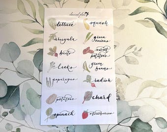 Vegetable Garden Stickers #2