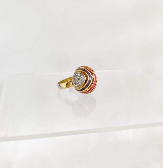 Vintage Statement Ring, High Domed Cocktail Ring,… - image 3