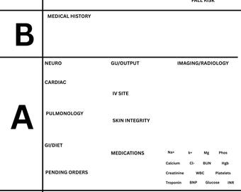 SBAR Verpleegkundig rapportblad