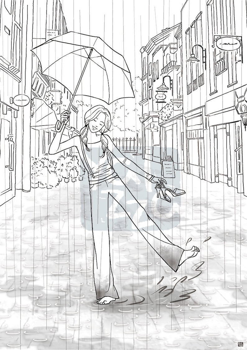 Adult Colouring Page, Printable Colouring Pages. A4 Size 300dpi Jpg