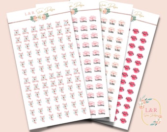 period tracker/ start and end stickers/ Planner stickers/ different choices look 