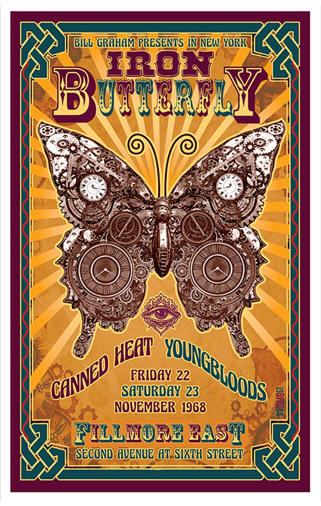 IRON BUTTERFLY at the Fillmore East 1968 Etsy