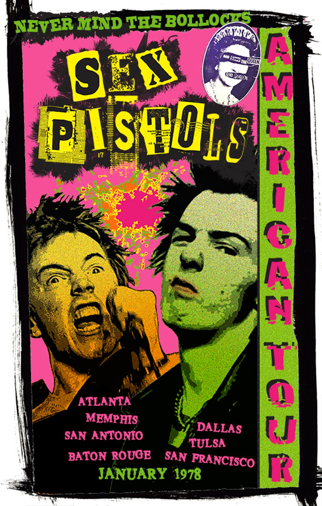 SEX PISTOLS American Tour Poster 1978