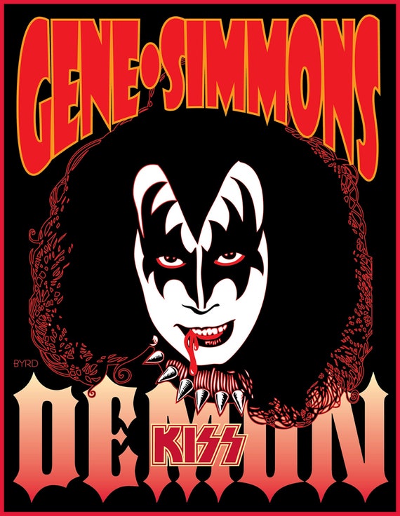 GENE SIMMONS of Kiss Portrait for 1978 Solo Album Etsy