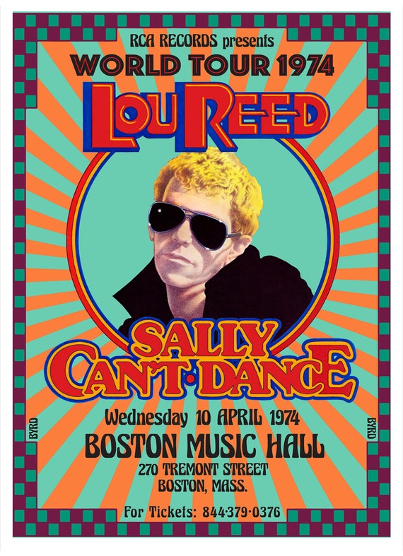 LOU REED Sally Can't Dance World Tour 1974 | Etsy