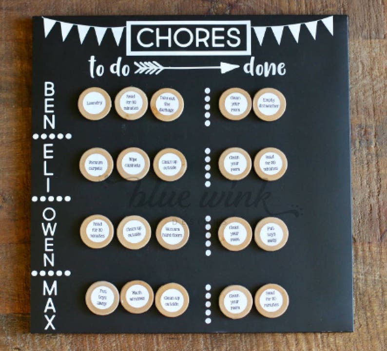 Etsy Magnetic Chore Chart