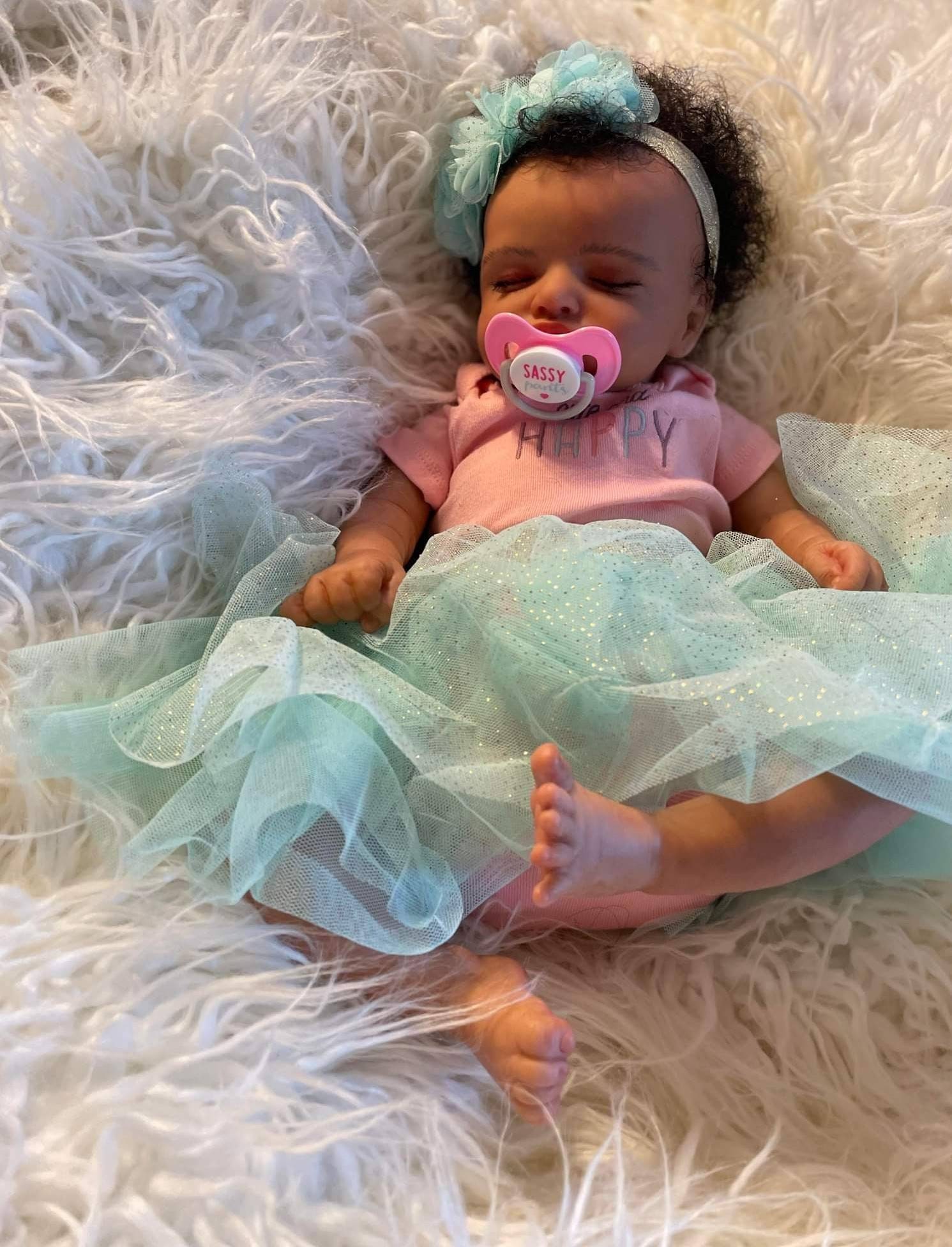 24 Inch Biracial Reborn Baby Dolls Girl Handmade Black African America –  Pinky Reborn