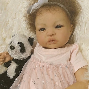 Custom order Beautiful Biracial reborn open eyed baby girl