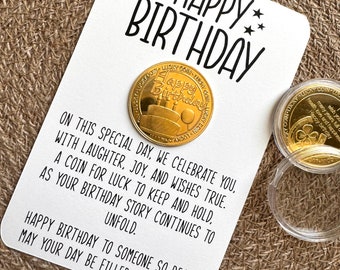 Birthday Card Token | Birthday Keepsake | Birthday Gift for Him | Birthday Gift for Her