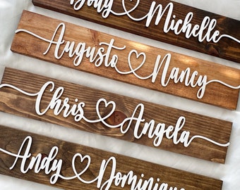 Couple Name Sign: Personalized Heart for Wedding or Anniversary