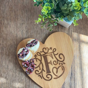 Heart Shape Cutting Board Customized Gift Small Cheese Board Valentines Day Gift Heart Shaped Cheese Board Cutting Board Custom image 2