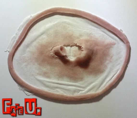 Perfect for film cosplay and Halloween. TV Silicone SFX large open cut skin prosthetic stage