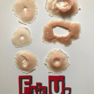 SFX prosthetic gelatine bullet wounds.