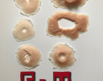 SFX prosthetic gelatine bullet wounds.