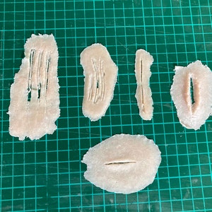 Gelatine sfx snij- en krasset. Creëer prothese-effecten.