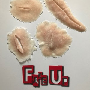 Gelatine SFX prothetische sneetjes en sleuven - ongeverfd set van 4 inch
