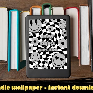 Screensaver op VOLLEDIG SCHERM, Kindle-vergrendelscherm, Smileygezichten en bloemenbehang, Digitale download, EPUB zonder grenzen