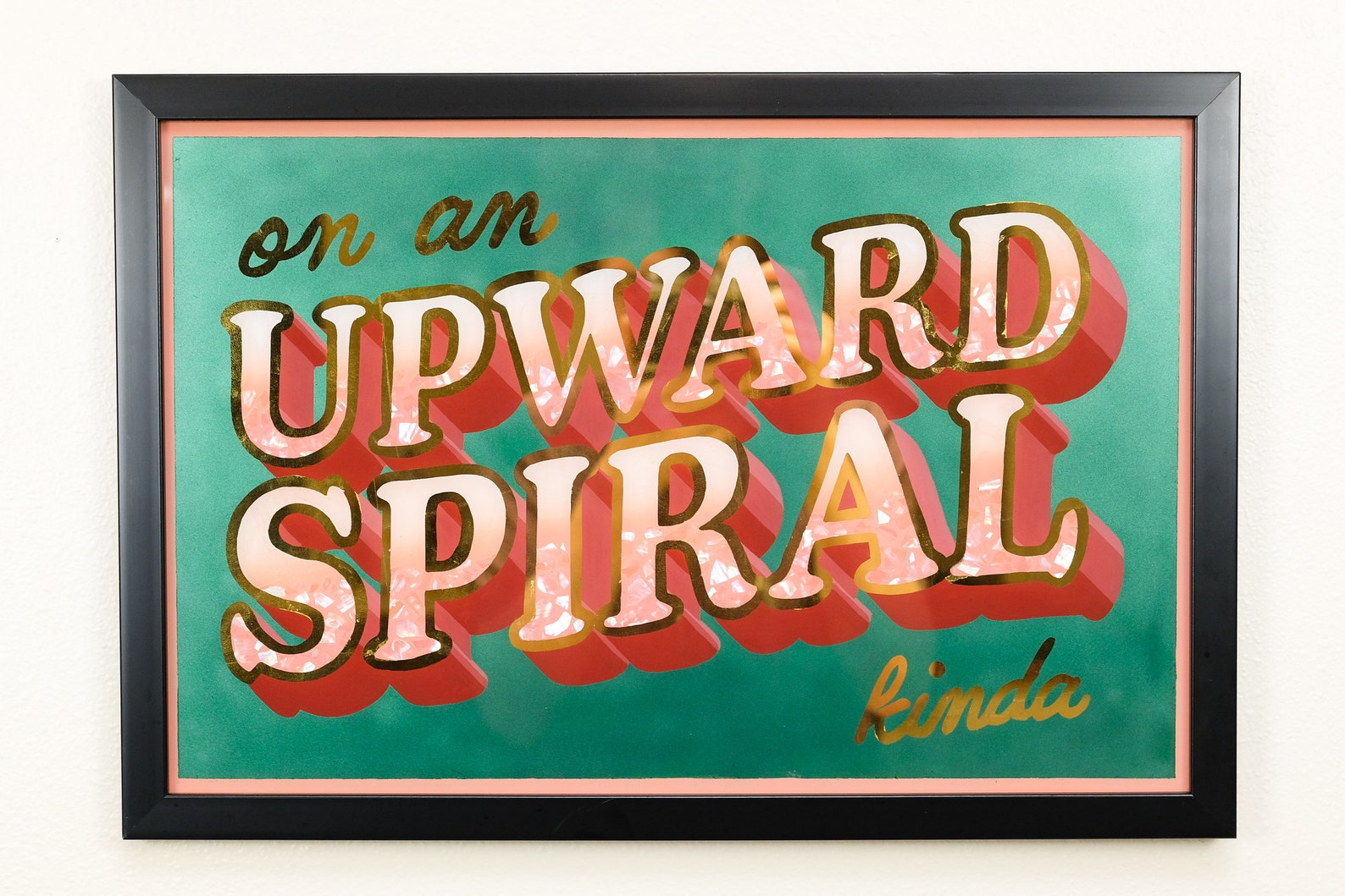 Hand Painted Glass Sign With 23kt Gold Leaf Etsy