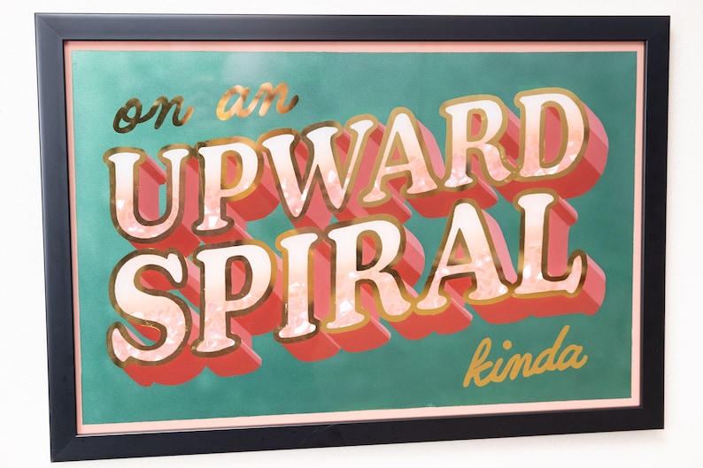 Hand Painted Glass Sign With 23kt Gold Leaf Etsy