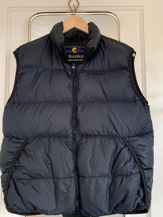 90’s Solstice Goose Down Puffer Vest - Black