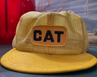 80“-90s“ CAT TRUCKER MESH CAP used USA製 80s-90s〃 CAT TRUCKER MESH CAP used usa製