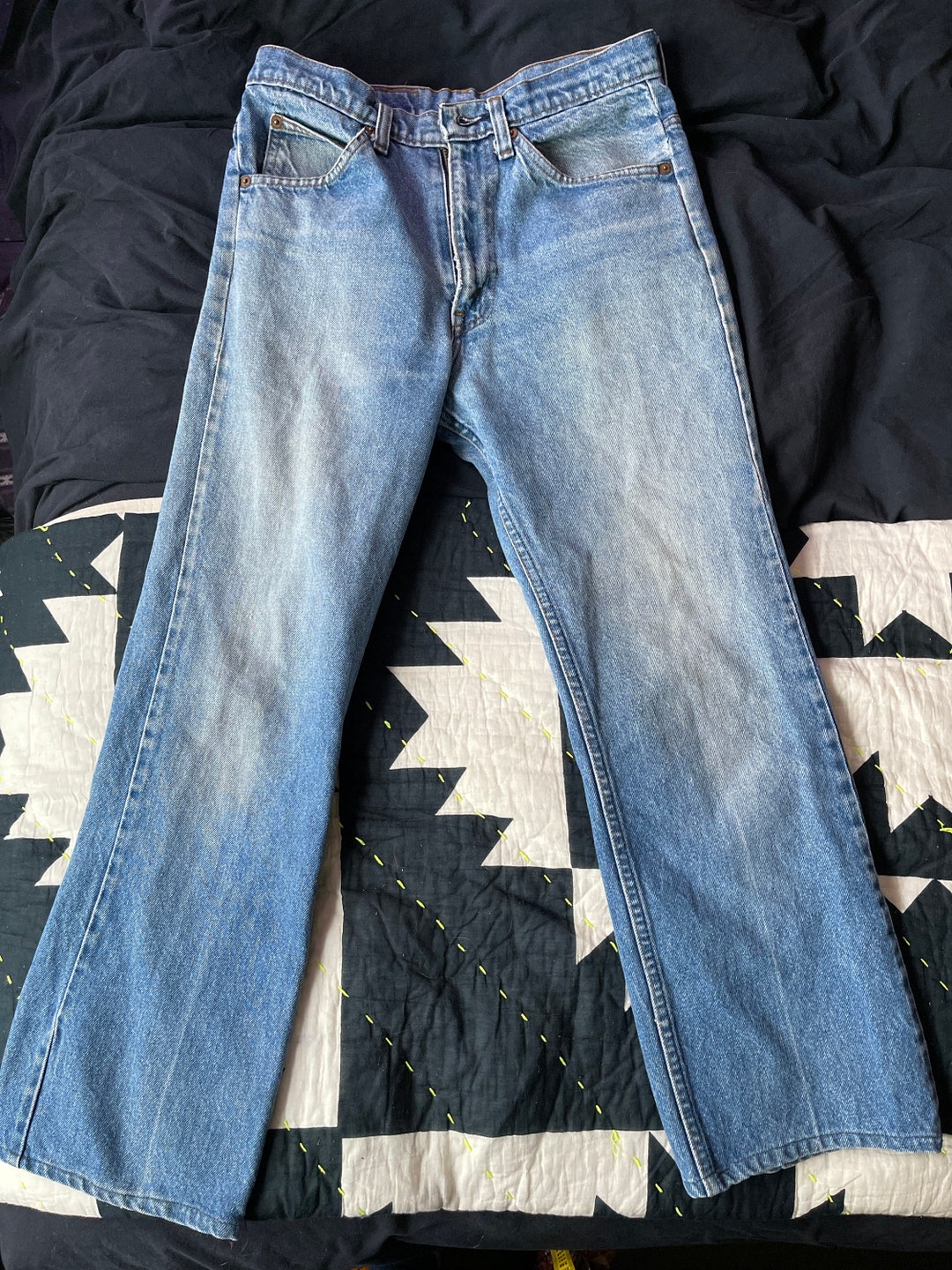 Vintage LEVI'S®︎ CLIP Sterling Vintage Levi's 503ZXX Big E Hidden Rivet Jerky Tag 24 X 25.5