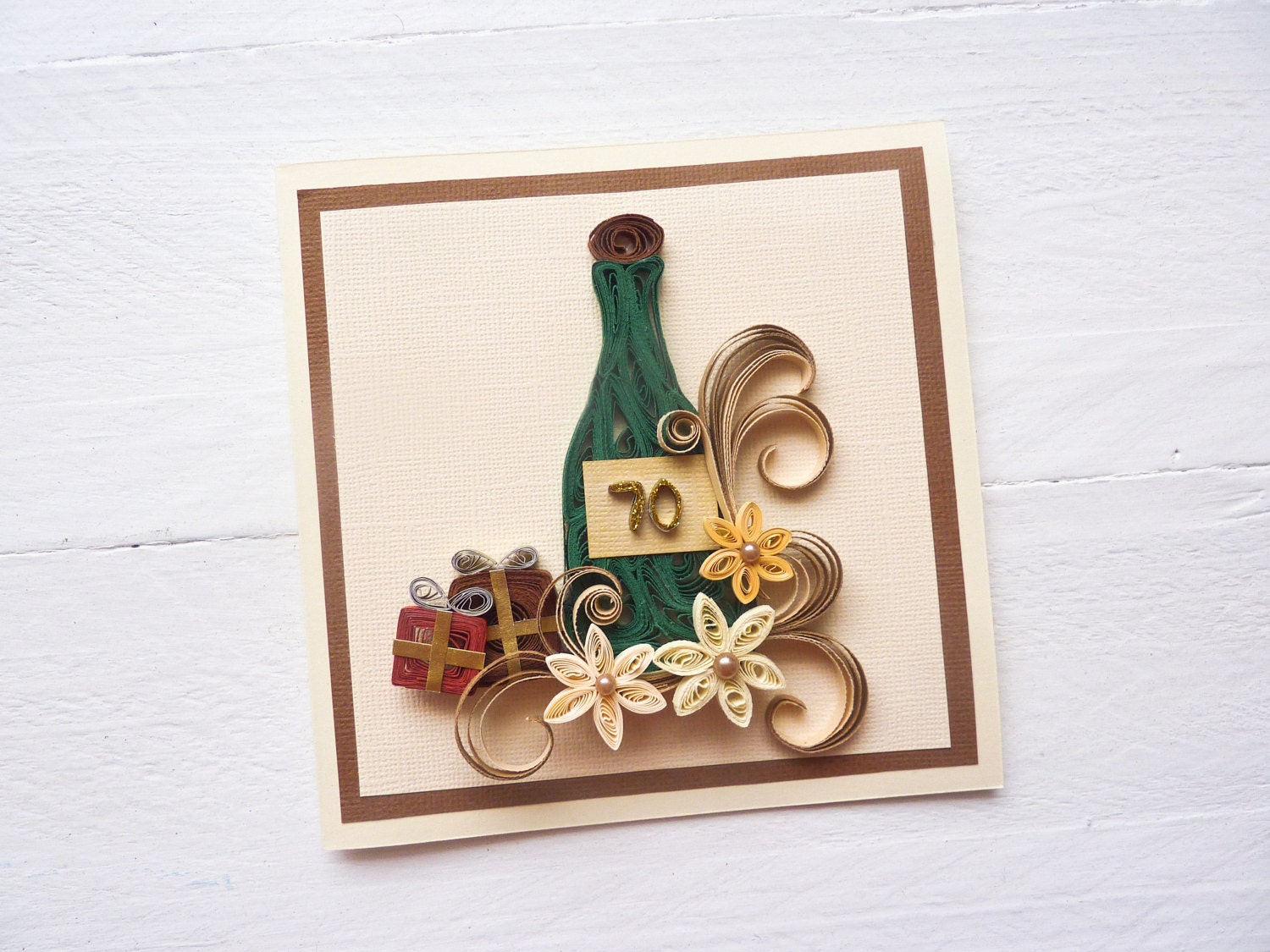 Quilled Card/handmade Card/men Card/birthday Men Card/fathers Etsy
