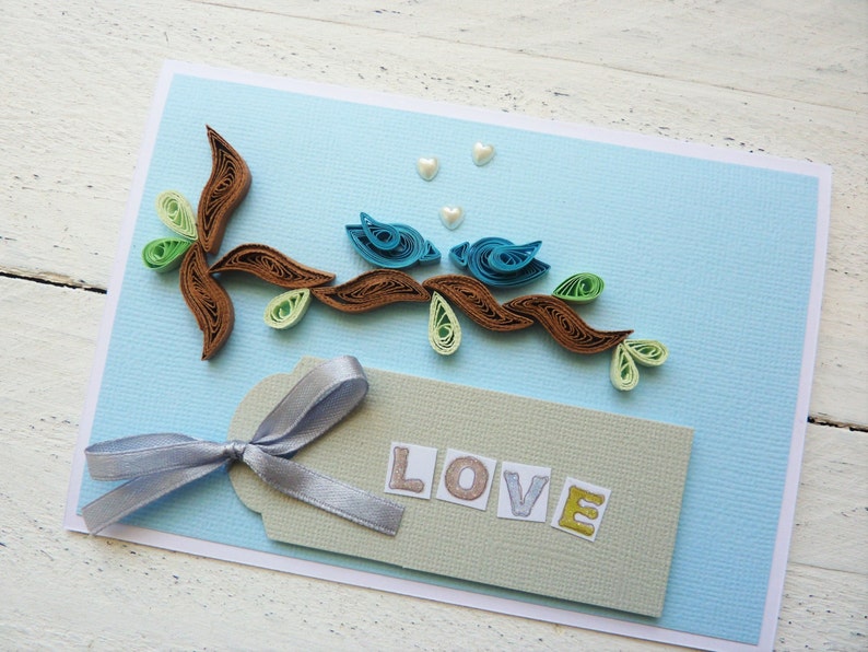Quilled Wedding Card Etsy
