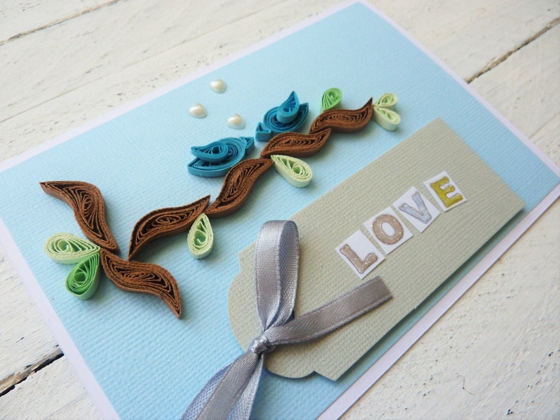 Quilled Wedding Card Etsy