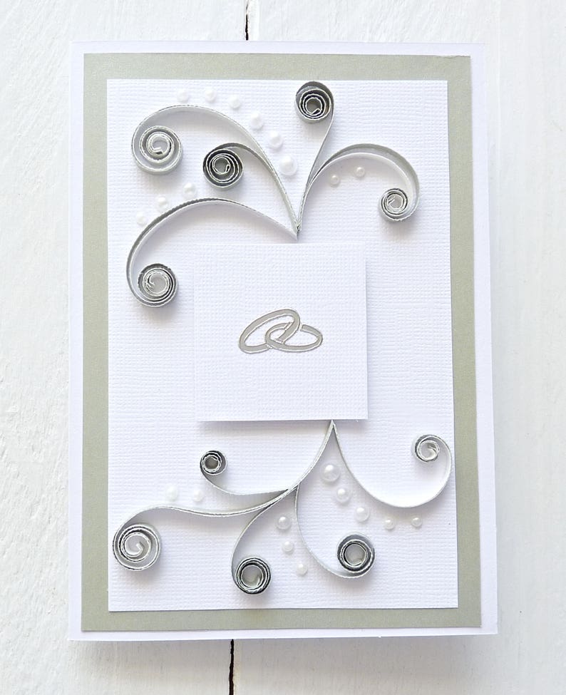 Quilled Card/wedding Card/handmade Card Etsy
