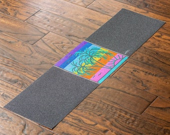 Griptape - Griptape Art - Griptape Skateboard - Skateboard Griptape - Skateboard Grip Tape - Skateboard Grip Tape Art - Palm Trees Beach Art