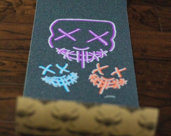 Custom Grip Tape Art - Griptape Skateboard - Skateboard Griptape - Skateboard Grip Tape - Skateboard Grip Tape Art - The Purge Fan Art