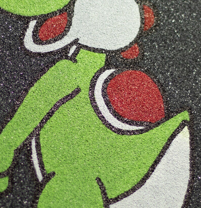 Custom Grip Tape Art Skateboard Grip Tape Art Griptape Skateboard Skateboard Griptape Yoshi Mario Fan Art Skateboard Grip Tape