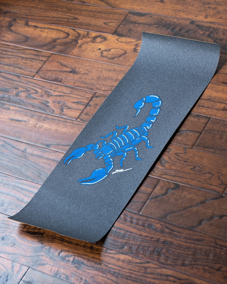 Skateboard Art Custom Griptape Art Skateboard Grip Tape Griptape Skateboard Scorpion image 1