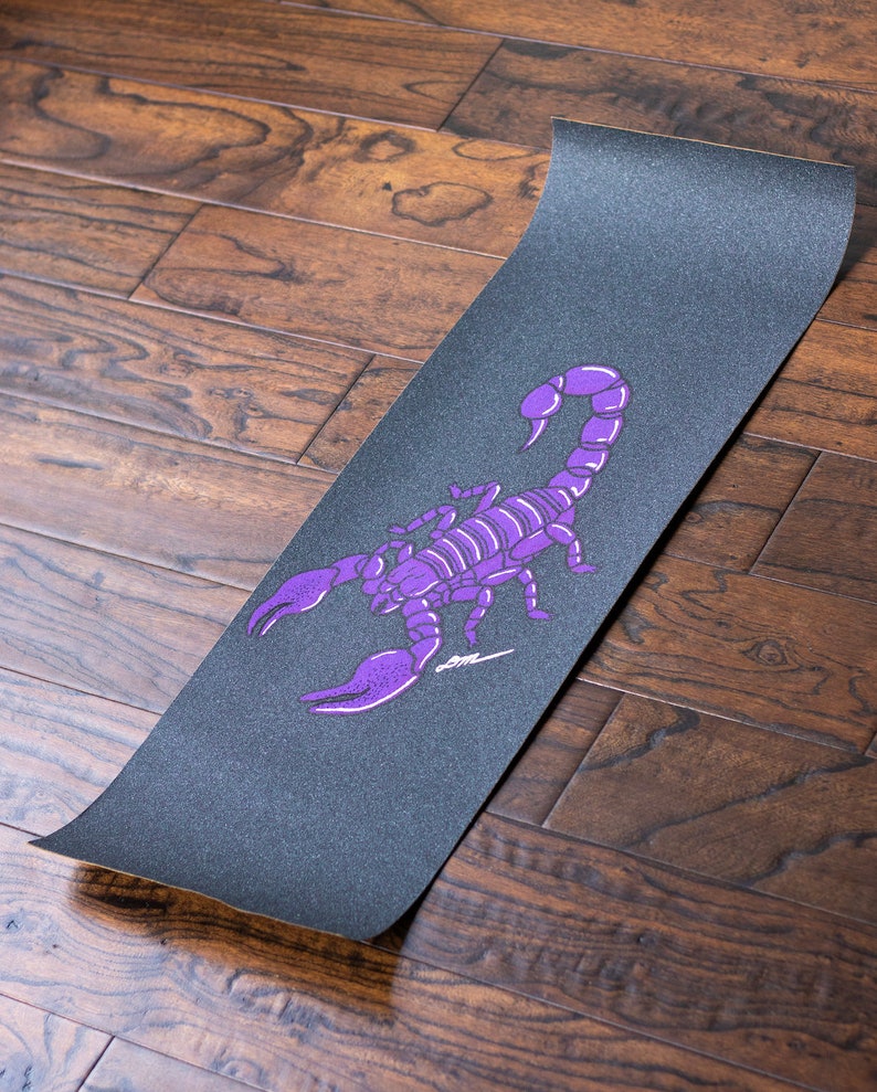 Skateboard Art Custom Griptape Art Skateboard Grip Tape Griptape Skateboard Scorpion image 2