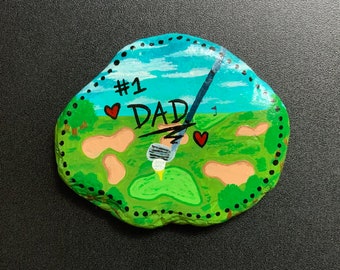 Dad Golf Father’s Day Handpainted Rock