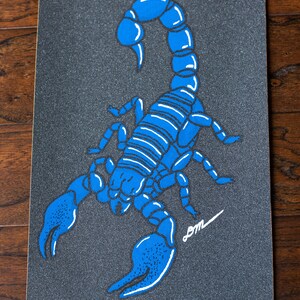 Skateboard Art Custom Griptape Art Skateboard Grip Tape Griptape Skateboard Scorpion image 4