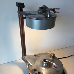 desk lamp, industrial, motorcycle, steampunk, gearhead