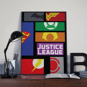 Dc comics Justice league inspired logos poster image 1