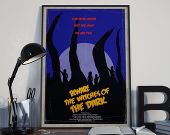 Beware the Witches of the Dark B-movie style Poster