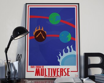 Multiverse travel poster