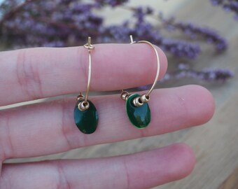 Aretes con placa amarilla o verde (elegir color)