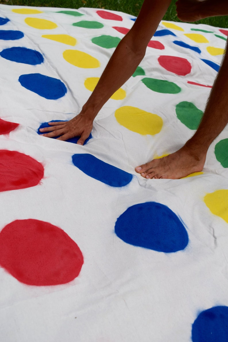 Giant Twister with Traditional Spinner Backyard games yard Etsy