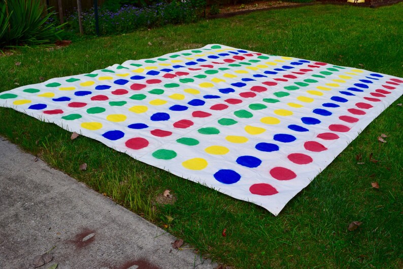 Giant Twister with Traditional Spinner Backyard games yard Etsy