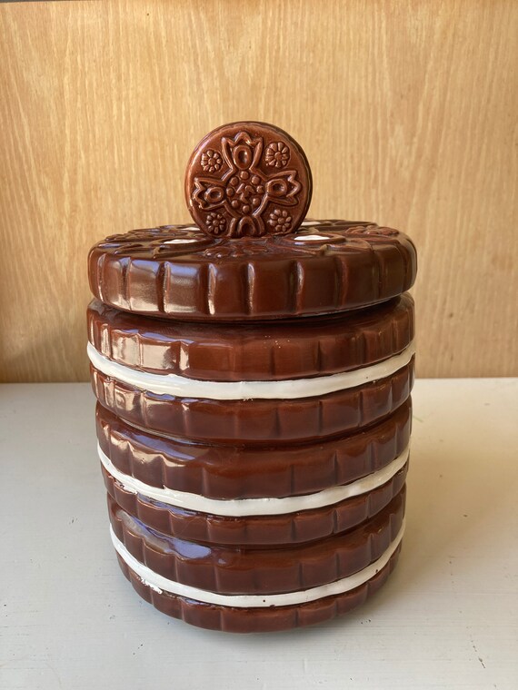 Vintage Cookie Jar with lid made in Japan Etsy