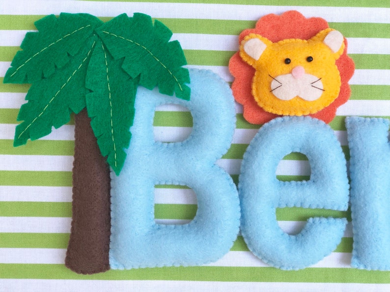 safari banner giraffe Safari name garland giraffe wall decor lion name sign baby door sign baby nursery garland new born gift