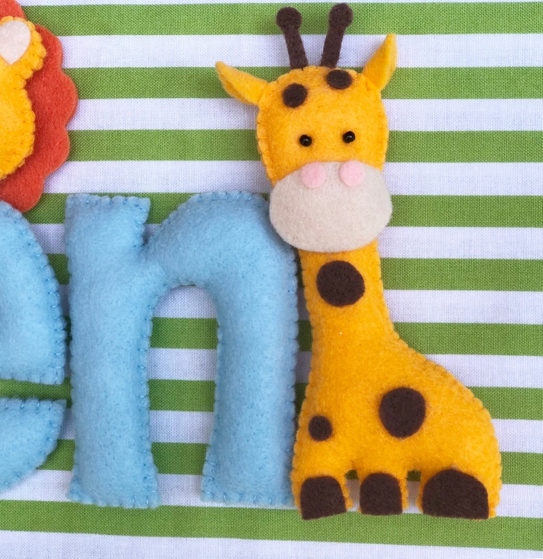 safari banner giraffe Safari name garland giraffe wall decor lion name sign baby door sign baby nursery garland new born gift