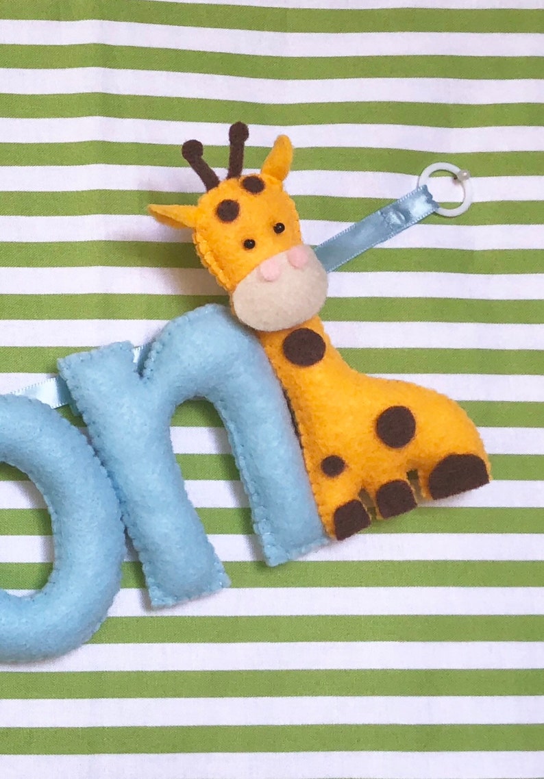 safari banner giraffe Safari name garland giraffe wall decor lion name sign baby door sign baby nursery garland new born gift