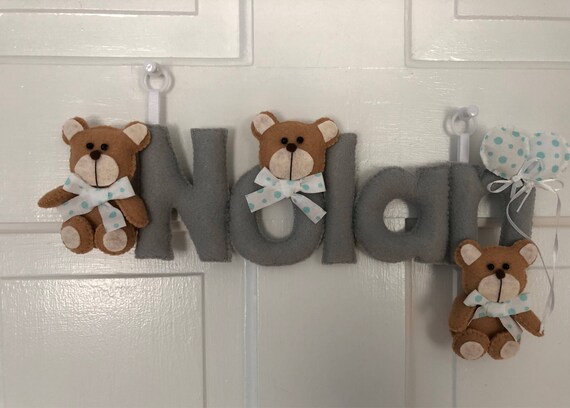 teddy bear with baby name