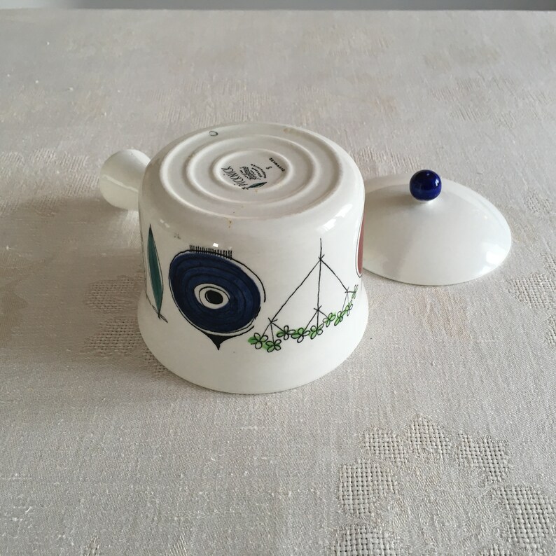RorstrandSweden PICKNICK- tile by Marianne Westman1950s Picnic casserole with lid # 8